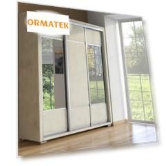 Шкаф Орматек Шкаф-купе 3х дв Orma Soft 2 (2 зеркала) (Ткань: Велюр Лофти Лён) 177x60