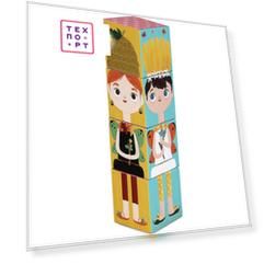 Игрушки из картона Krooom Stack&Match кубики Лесные феи (k-441)