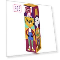 Игрушки из картона Krooom Stack&Match кубики Животные (k-440)