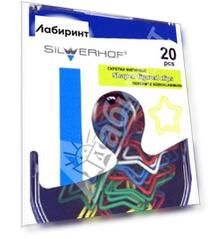Скрепки фигурные "Звезда" 20 штук (493003)