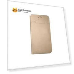 Чехол-книжка универсальный для смартфонов р.S, 4.5"-5.0", (128*68*20мм), золотой, OLMIO