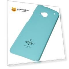 Чехол Partner Чехол-накладка HTC One (глянец голубой)