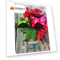 Кухонные весы электронные Scarlett SC-KS57P36 красная смородина