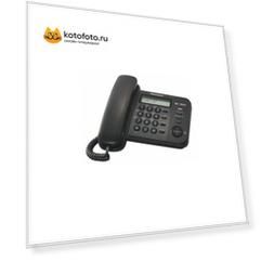 Телефон проводной Panasonic KX-TS2356RUB черный