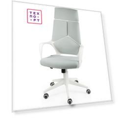 Кресло офисное NORDEN IQ white+grey белый пластик/серая ткань