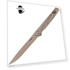 Складной нож N.C.Custom Stylus Панда, сталь AUS-10, рукоять сталь