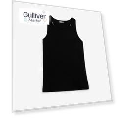 Майка трикотажная черная Gulliver