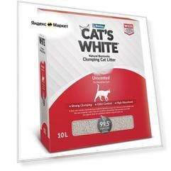 Комкующийся наполнитель Cat's White BOX Premium Natural, 10л, 1 шт.