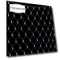Светодиодная Сеть с Колпачком 2 x 2 м Белая 220В, 256 LED, Провод Прозрачный ПВХ, IP65 17-025