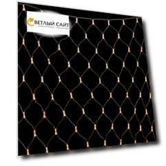 Светодиодная Сеть с Колпачком 2 x 2 м Тепло-Белая 220В, 256 LED, Провод Прозрачный ПВХ, IP65 17-026