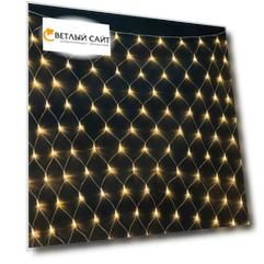 Светодиодная Сеть 2 x 2 м Тепло-Белая 24В, 256 LED, Провод Прозрачный ПВХ, IP54 17-024