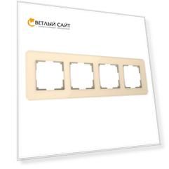 Рамка из стекла на 4 поста Elite айвори Werkel a057885