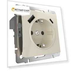 Розетка с быстрой зарядкой USB Type A+С слоновая кость Werkel a056273