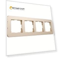 Рамка на 4 поста Platinum шампань Werkel a059220
