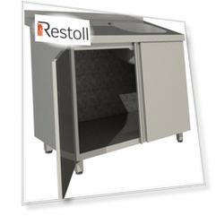 Стол производственный с распашными дверьми Restoinox СПЗР1М-10/7-БП с моечной ванной