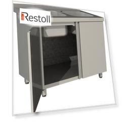 Стол производственный с распашными дверьми Restoinox СПЗР2М-14/6-БЛ с моечной ванной