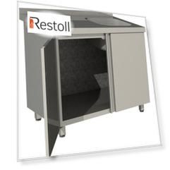 Стол производственный с распашными дверьми Restoinox СПЗР1М-12/6-БП с моечной ванной