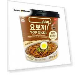 Jjajang Cup Rapokki / Рапокки с соусом Чачжан (рамен с рисовыми палочками), стакан 145г
