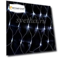 Светодиодная Сеть 2 x 2 м Белая с Контроллером 220В, 256 LED, Провод Прозрачный ПВХ, IP54 17-006