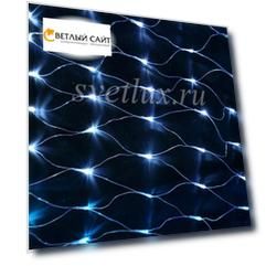 Светодиодная Сеть с Эффектом Бегущий Огонь 3 x 1 м Синяя 24В, 320 LED, Провод Прозрачный Силикон, IP65 17-003