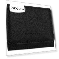 Кошелёк чёрный SOKOLOV из натуральной кожи