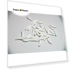 Силиконовые приманки мормышка Maggot (опарыш) L 1.0 см (70шт) цвет: white Maggot (микроджиг, мормышка, мормышинг, зимняя рыбалка)