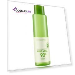 тонер для лица успокаивающий с экстрактом алоэ вера nature republic soothing & moisture aloe vera 90% toner