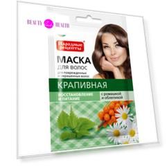 Фитокосметик Народные рецепты Маска для волос Крапивная с ромашкой и облепихой 30мл