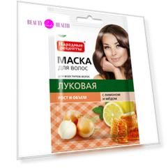 Фитокосметик Народные рецепты Маска для волос Луковая с лимоном и медом Рост и объем 30мл