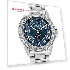 Японские наручные  женские часы Bulova 96R215. Коллекция Marine Star