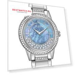 Японские наручные  женские часы Bulova 96L260. Коллекция Crystal Ladies