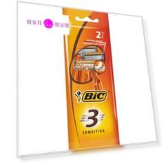 Bic Бритвенный станок с 3 лезвиями BIC3 Sensitive для чувствительной кожи блистер 2 штуки