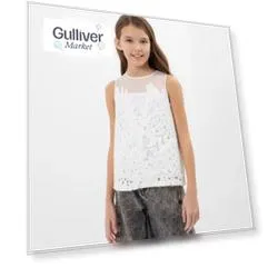 Блузка без рукавов из кружева белая Gulliver (140)