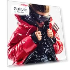 Куртка демисезонная из глянцевой плащовки красная Gulliver (158)