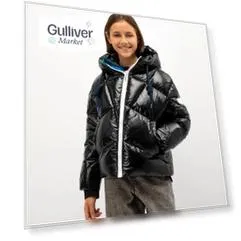 Куртка демисезонная свободной формы черная Gulliver (152)