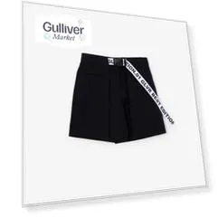 Шорты с контрастным поясом синие Gulliver (152)