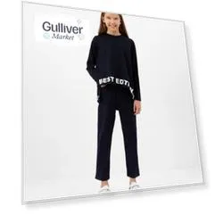 Джинсы Mom-fit синие Gulliver (140)