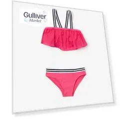 Купальник раздельный с широкой сборкой на лифе розовый Gulliver (98-104)