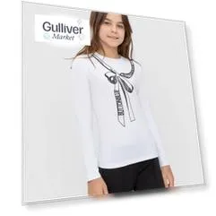 Футболка белая с декором Button Blue (158)