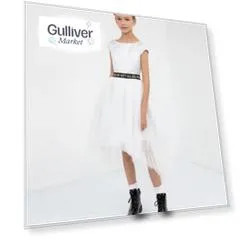 Платье со съемной пышной юбкой на контрастной жаккардовой резинке Gulliver (164)
