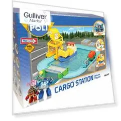 Robocar Poli Порт (металлическая фигурка Терри 12 см в комплекте) с разводным мостом
