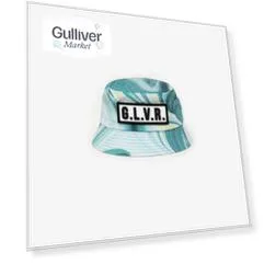 Панама с крупным контрастным шрифтовым бирюзовая Gulliver (58)