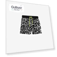 Шорты текстильные с анималистичным принтом Gulliver (80)