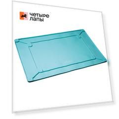 Zoo One Туалет-коврик с бортиками силиконовый, 60х45 см (под пеленку 60х40 и 30х40 см), бирюзовый