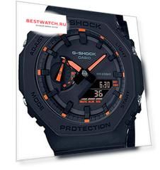 Японские наручные  мужские часы Casio GA-2100-1A4. Коллекция G-Shock