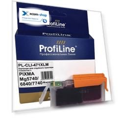 Картридж ProfiLine PL_CLI-471 XLM_M струйный для принтеров Canon PIXMA MG5740/MG6840/MG7740/TS5040/TS6040/TS8040/TS9040 с чернилами на водной основе M