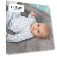 Комплект из 2х комбинезонов с закрытыми ножками голубой с принтом Gulliver (6-9 м)