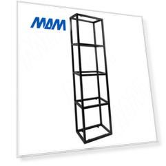 Металлокаркас-стеллаж 250х1300х340мм на 5 полок, черный (RAL 9005, муар) (MF.12.250х1300х340.BLC)