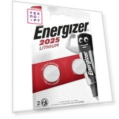 Батарейка ENERGIZER Lithium CR 2025 3V, таблетка (2 шт)