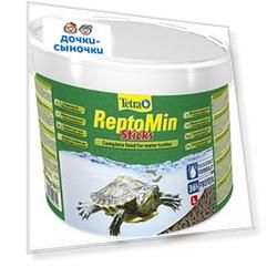 Корм сухой Tetra в виде палочек для водных черепах ReptoMin, 10л